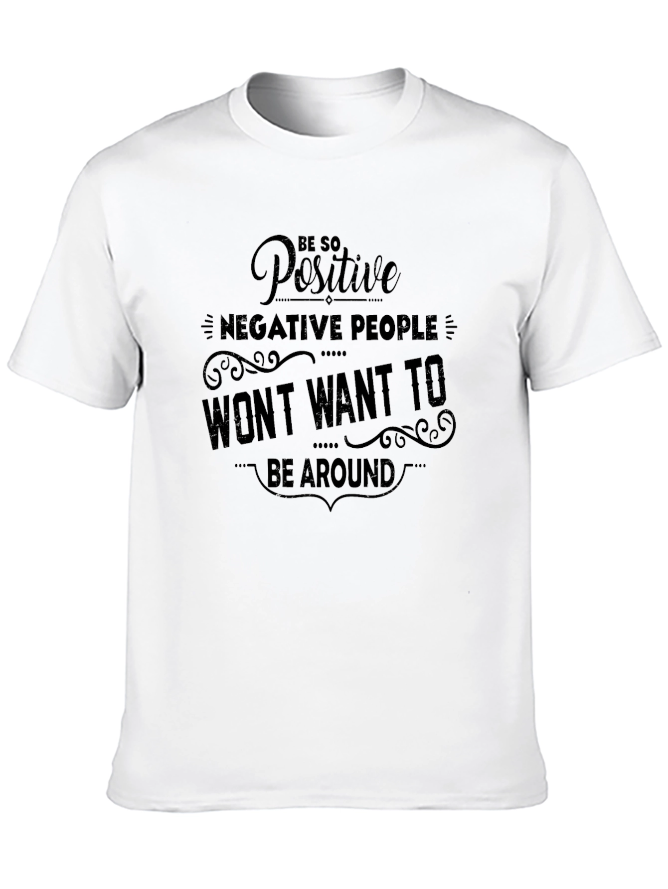 Black Positive Vibes T-Shirt - Motivational Graphic Tee view 10