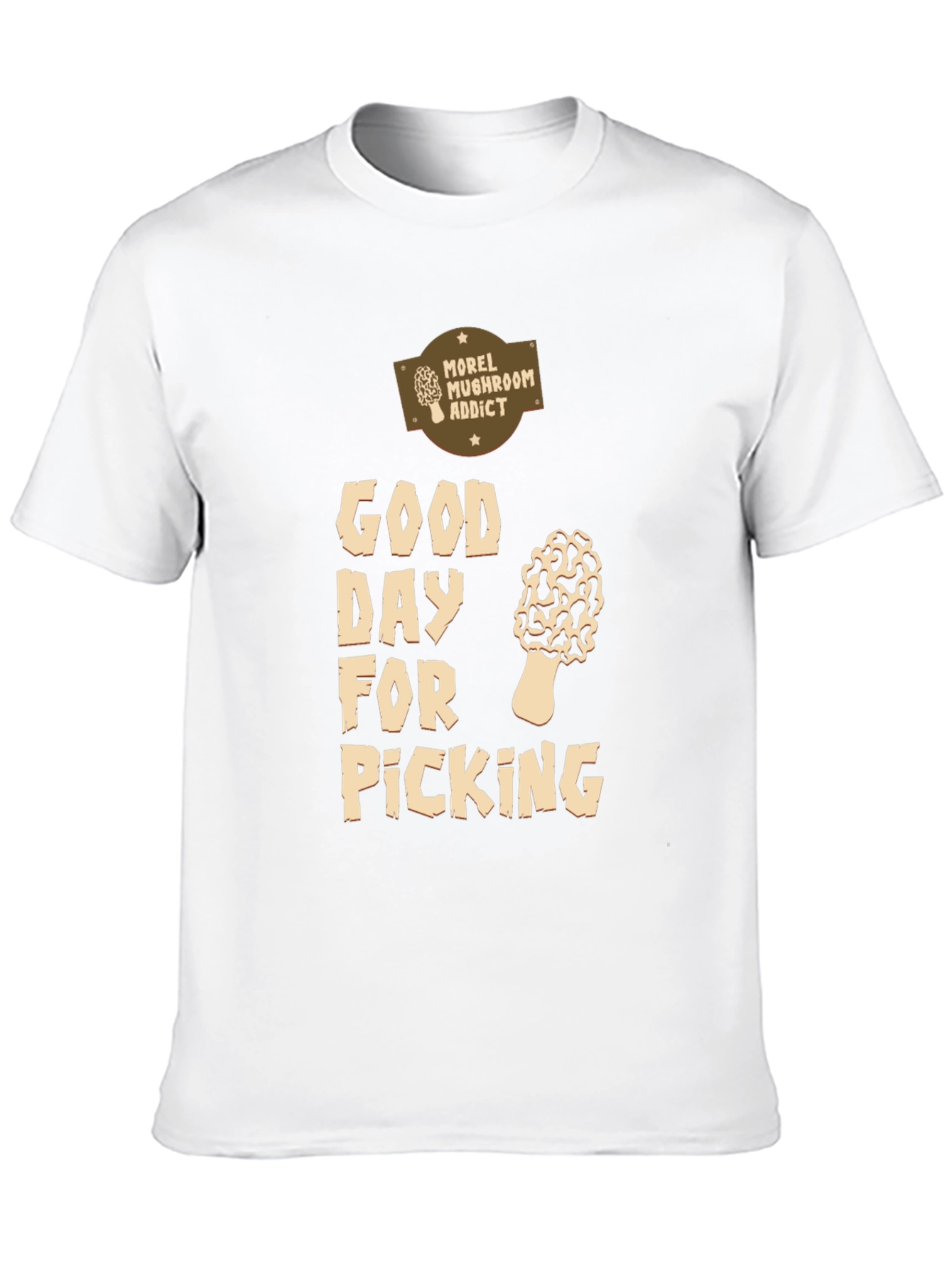 Black Morel Mushroom Addict T-Shirt - Good Day For Picking view 10