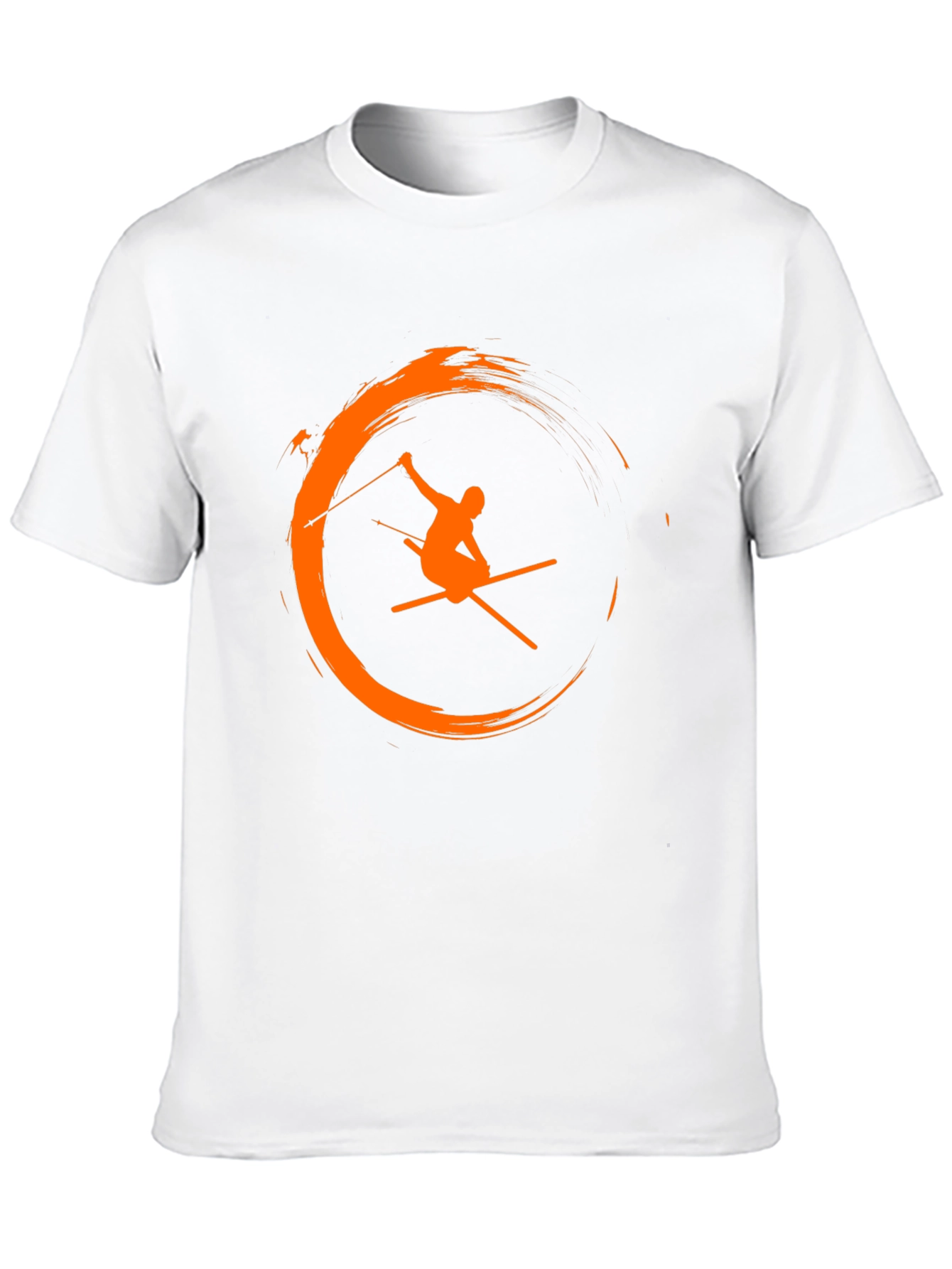 Black Skiing Graphic Tee - Men's Black T-Shirt view 10