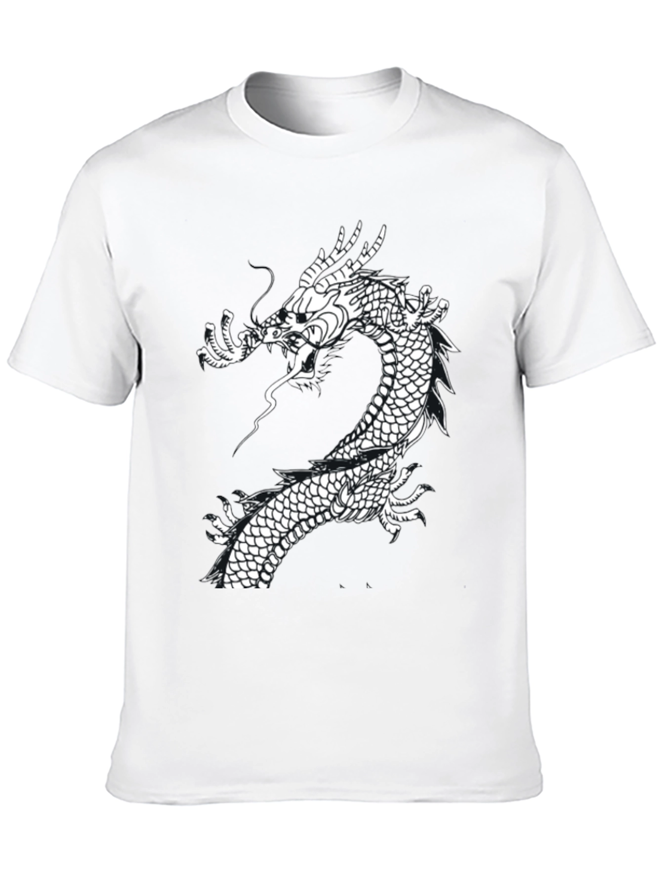 Black Dragon Graphic Tee - Black Cotton T-Shirt view 10