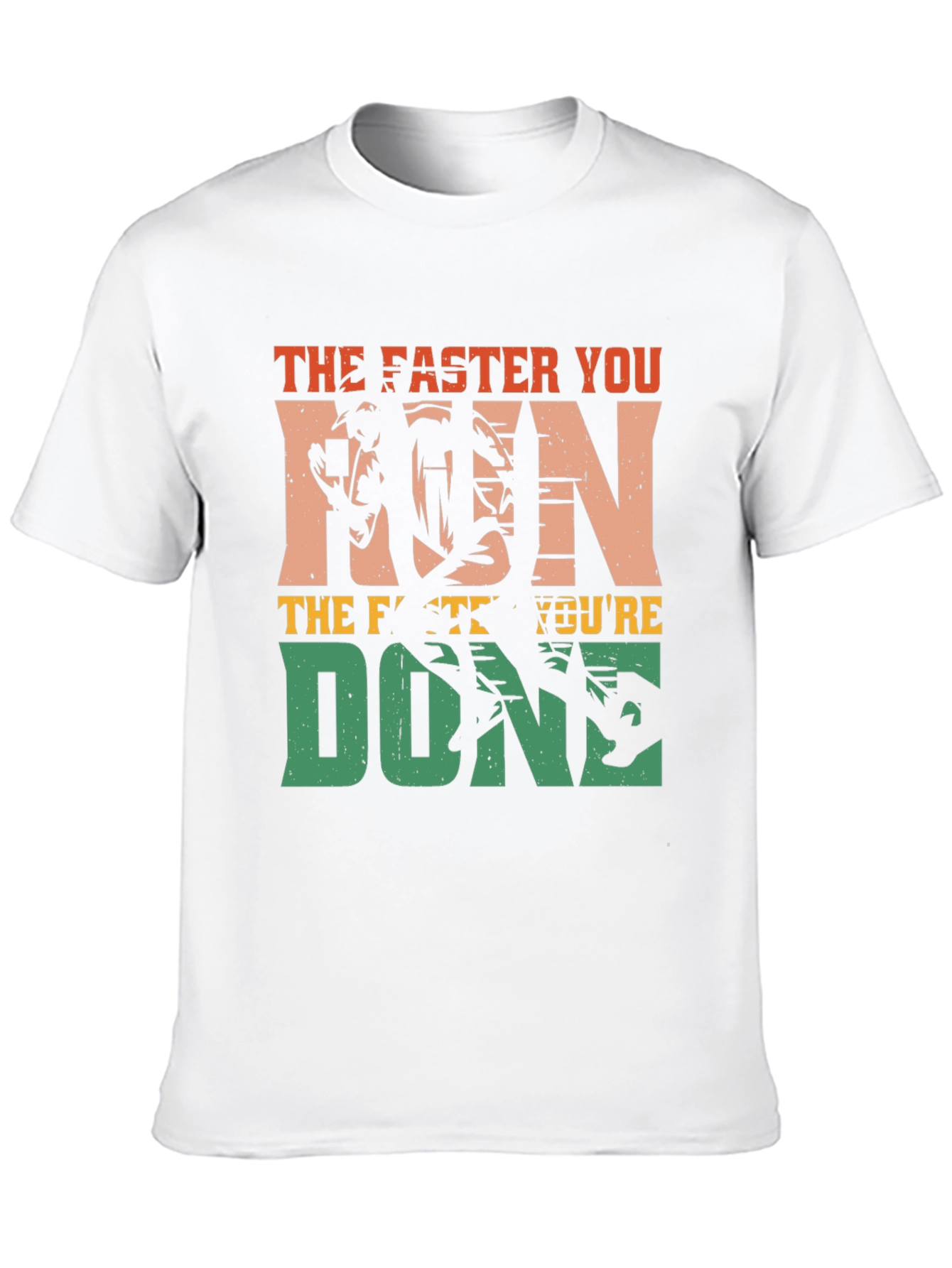 Black The Faster You Run, You're Done T-Shirt view 10