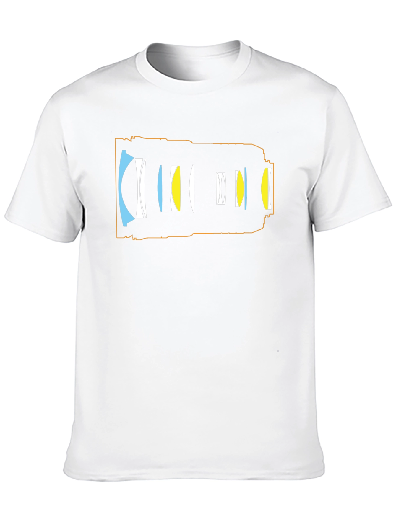 Black Camera Lens Diagram T-Shirt - Photography Enthusiast Tee view 10