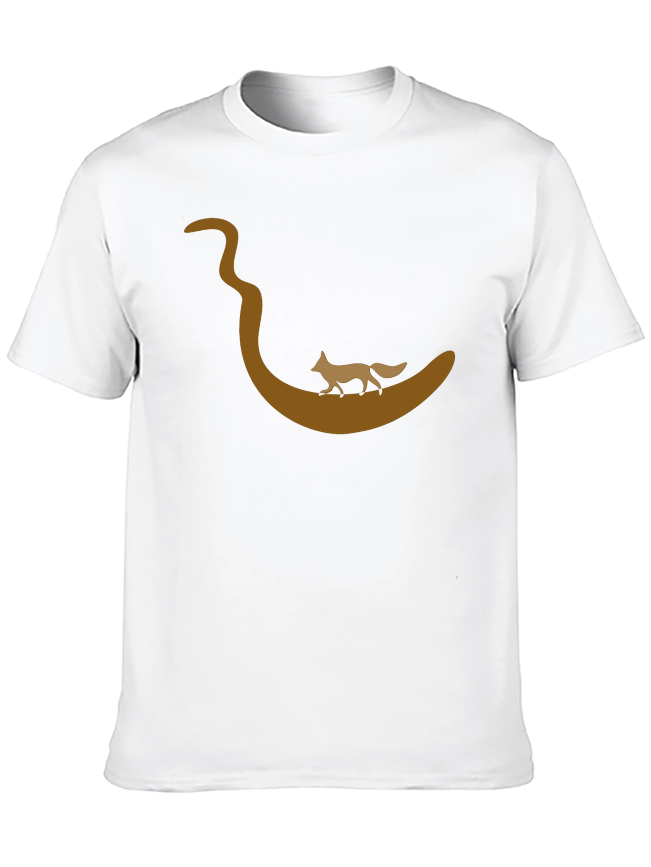 Black Fox on River T-Shirt - Black Cotton Tee view 10