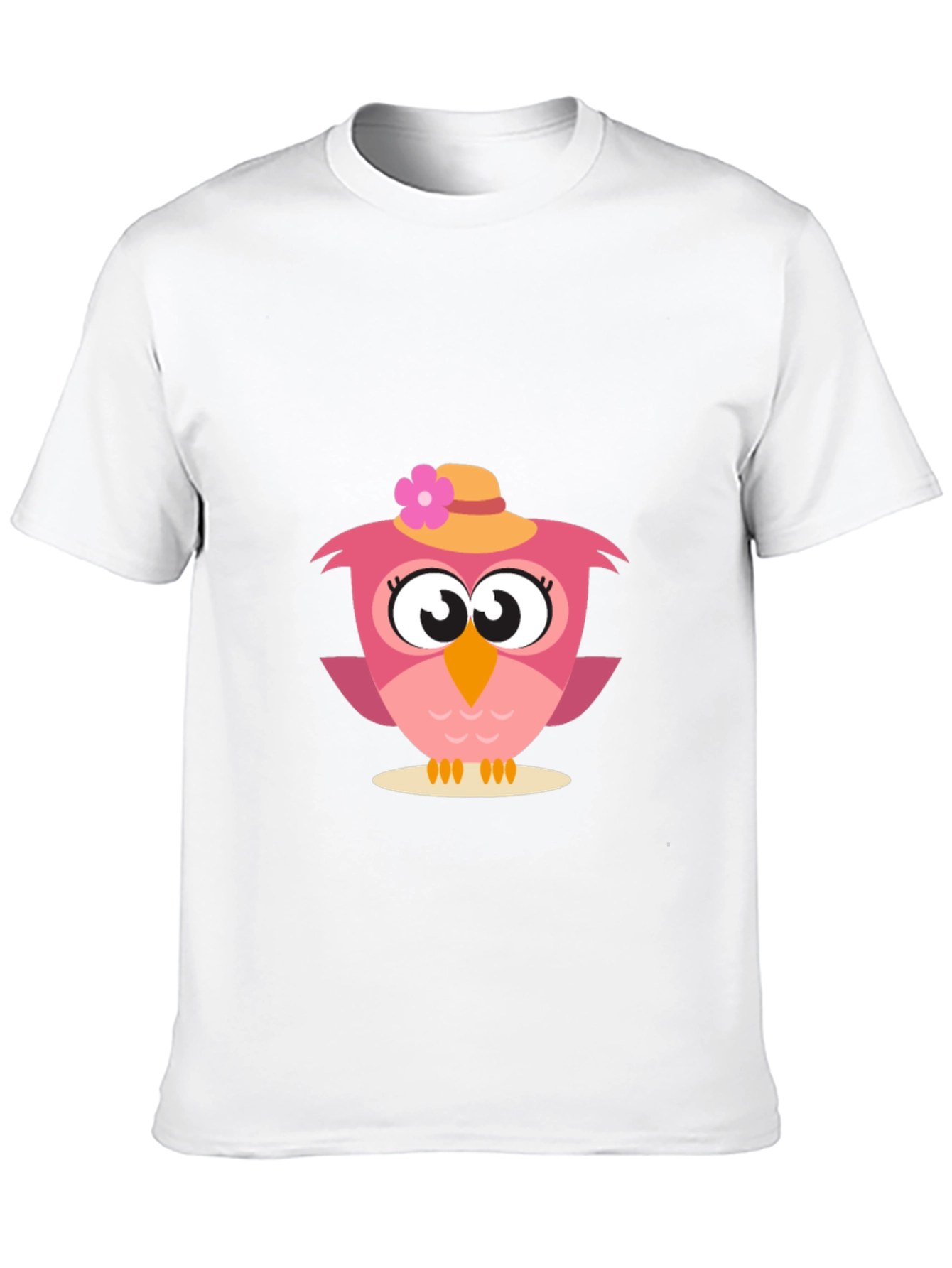 Black Cute Owl Graphic Tee - Whimsical Bird Design view 10