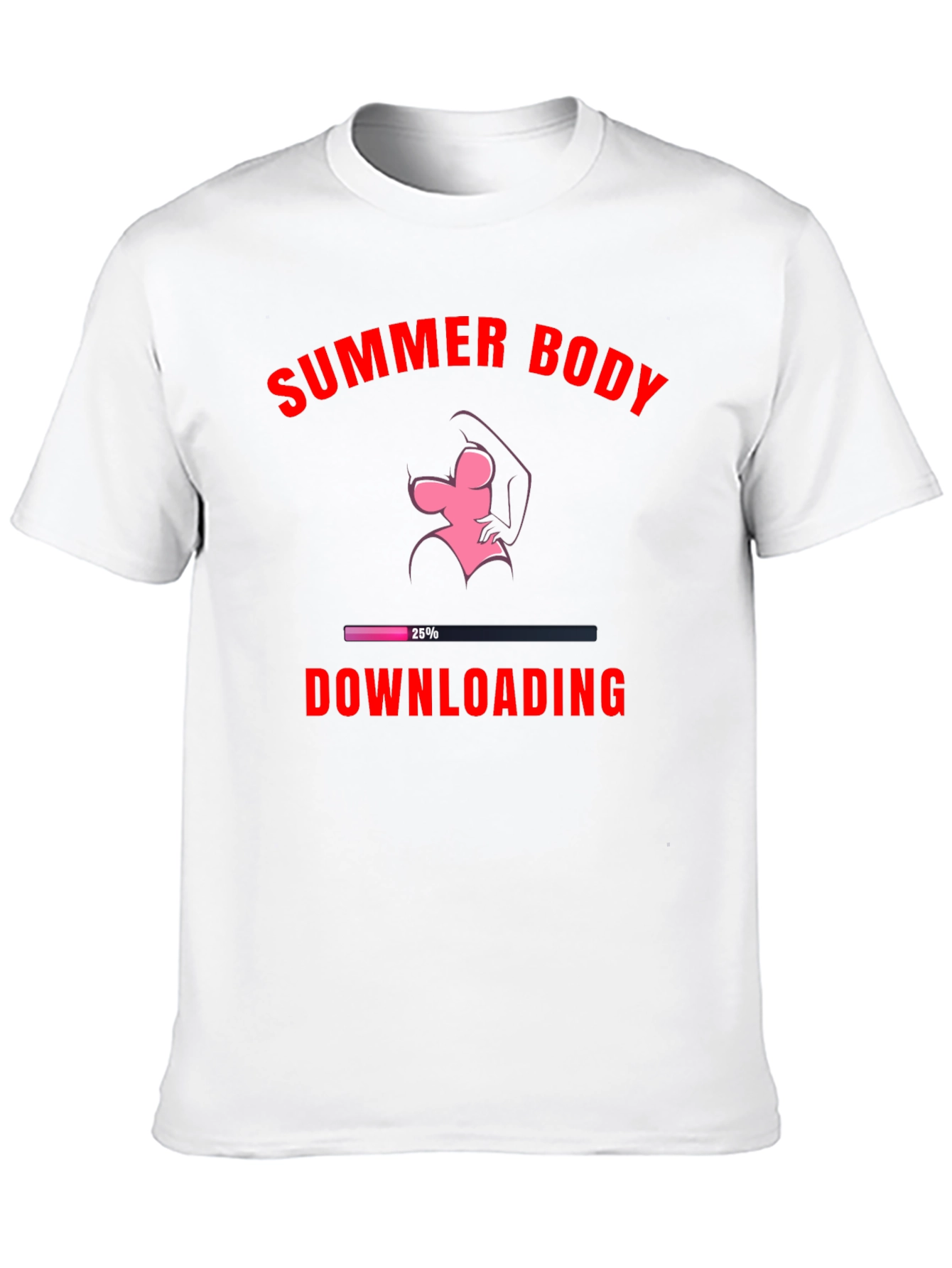 Black Summer Body Loading Graphic T-Shirt view 10