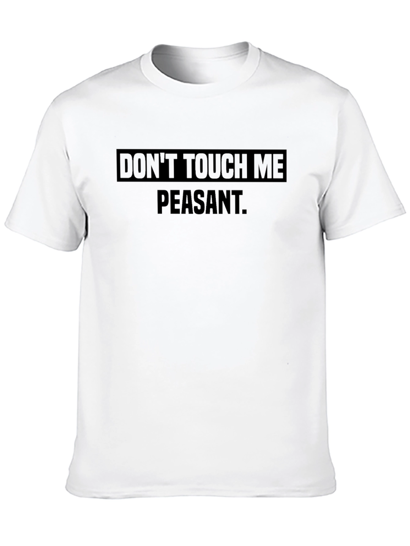 Black Don't Touch Me Peasant Black Graphic Tee view 10
