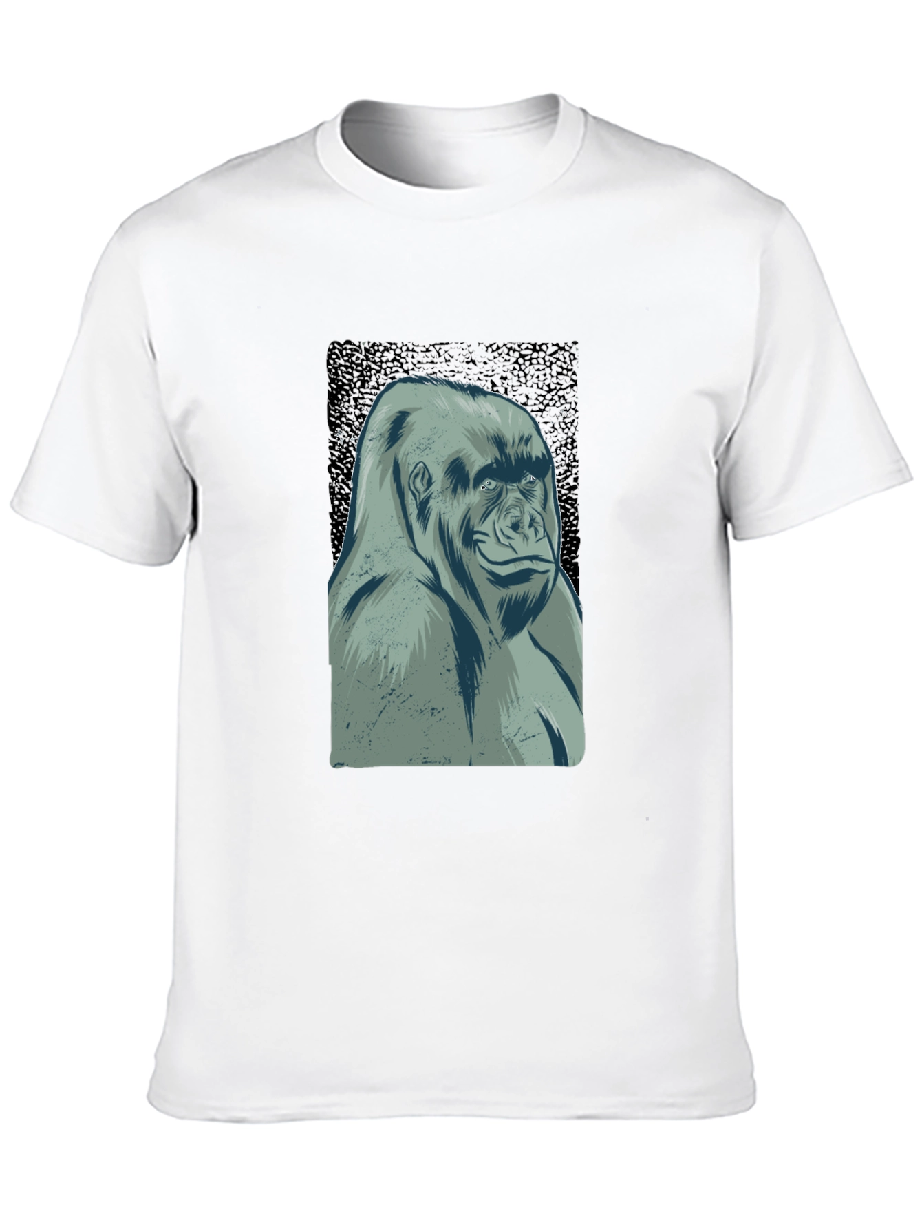 Black Cool Gorilla Graphic Tee - Black Casual T-Shirt view 10