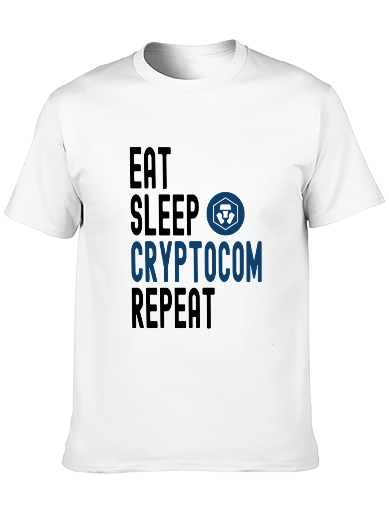 Black Crypto.com Eat Sleep Repeat T-Shirt view 10