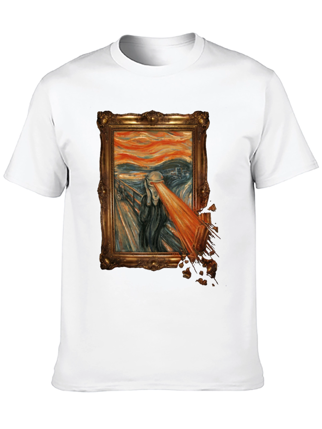 Black The Scream Parody Graphic Tee - Unique Art T-Shirt view 10