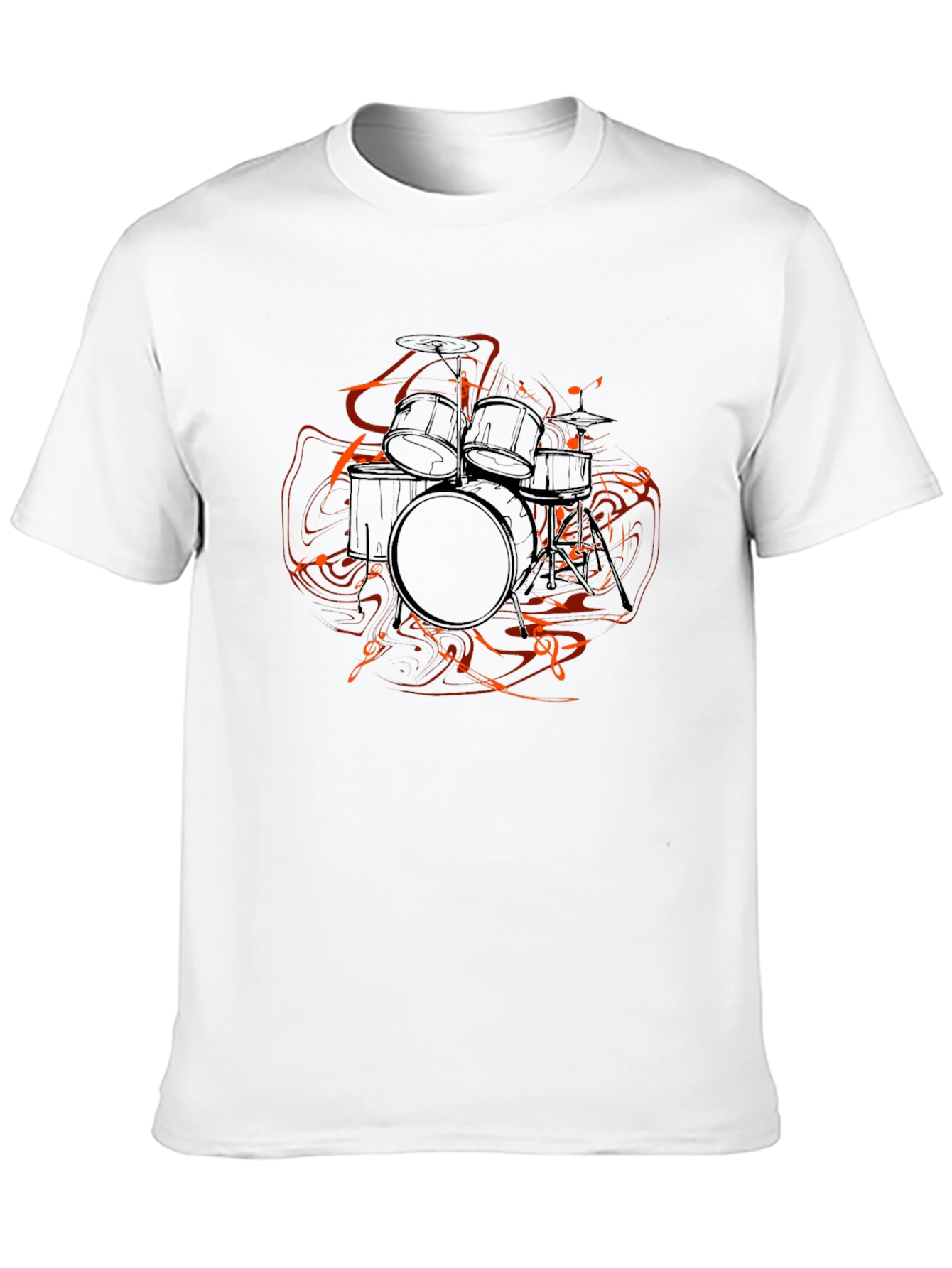 Black Drum Kit Graphic Tee - Black view 10