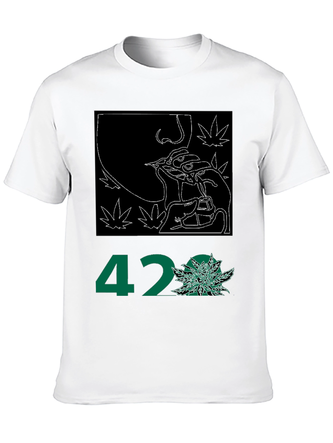 Black 420 Graphic Print Tee - Black view 10