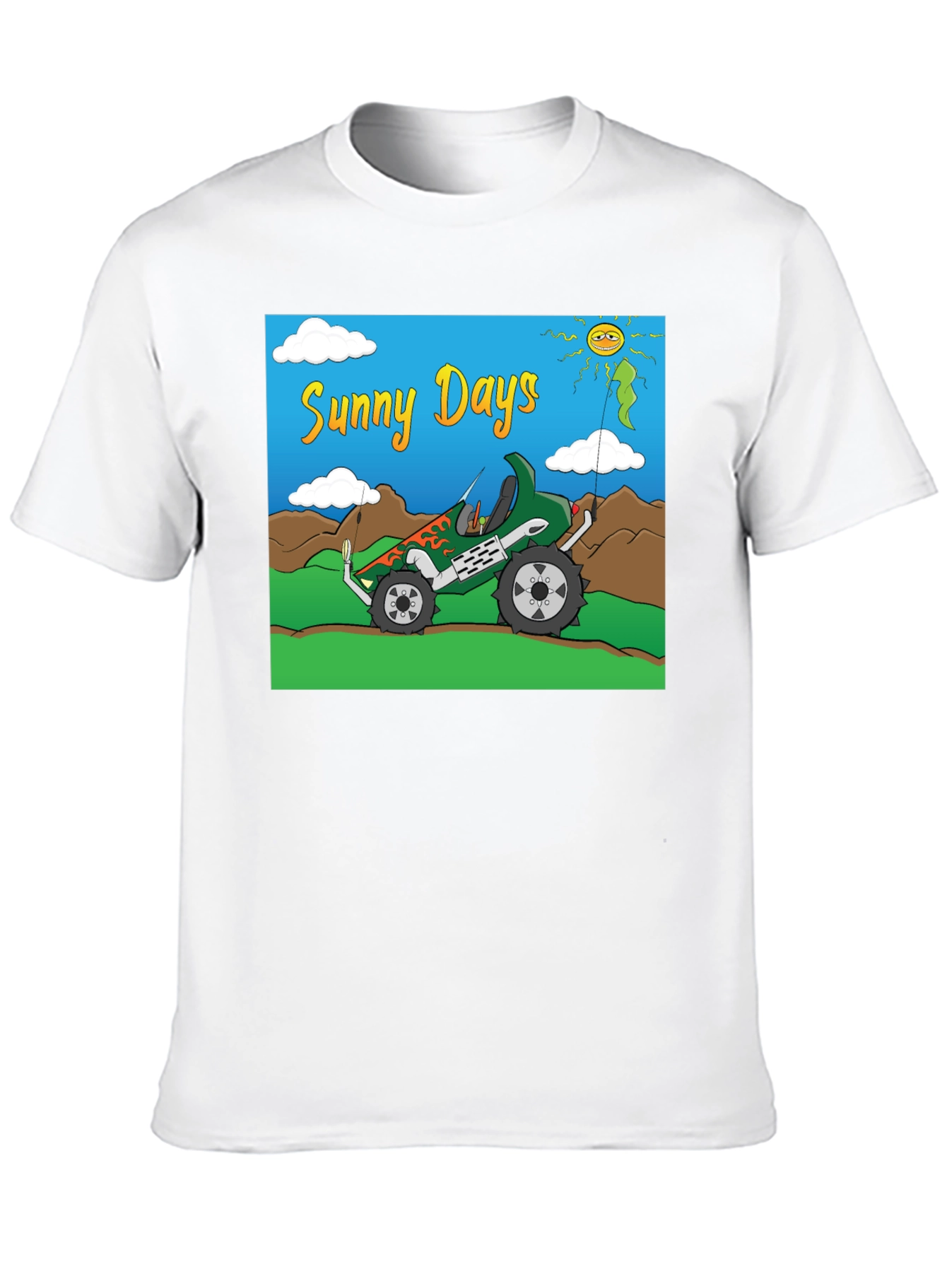 Black Sunny Days Monster Truck Graphic Tee view 10
