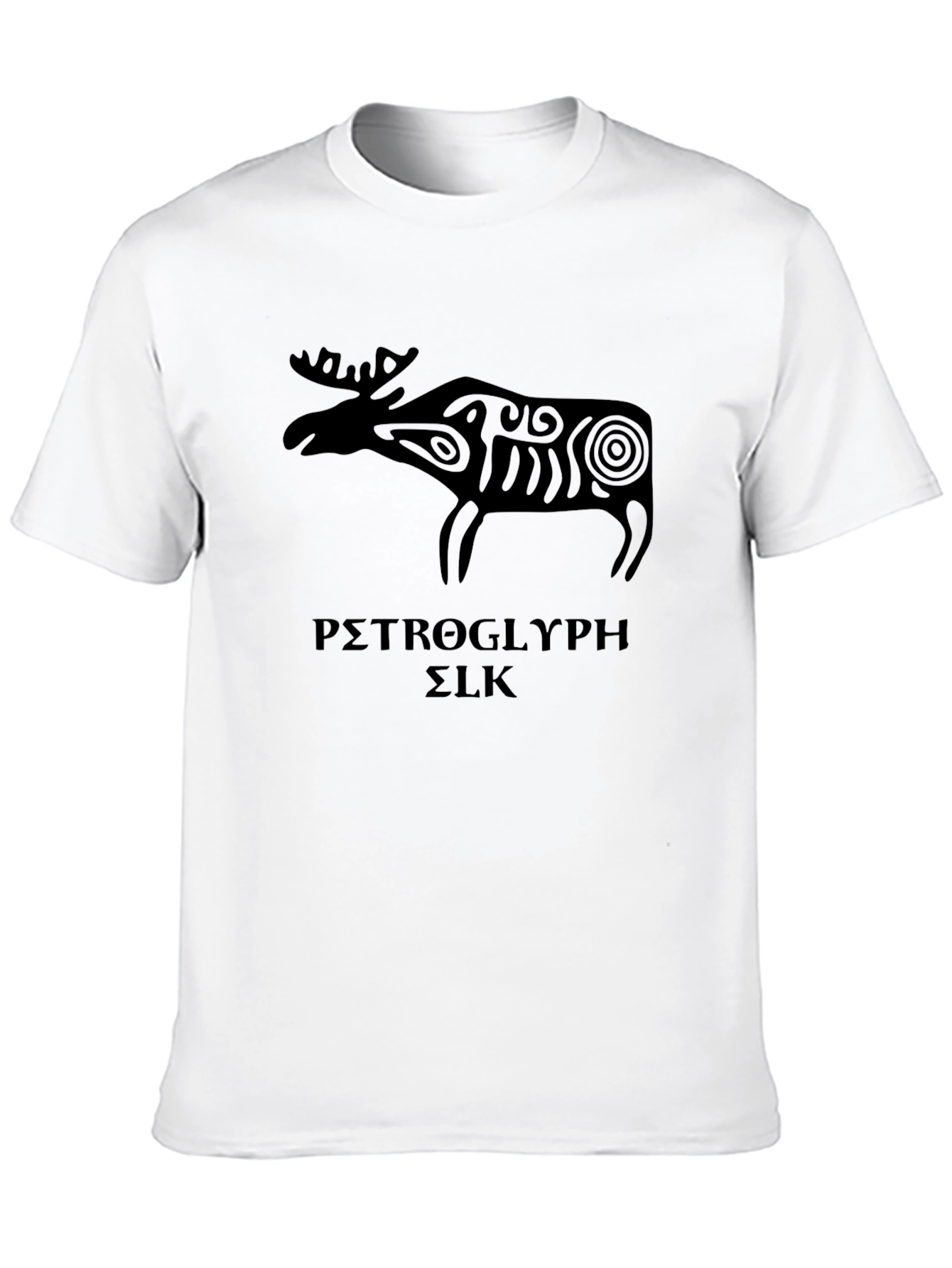Black Petroglyph Elk Graphic Tee - Black view 10