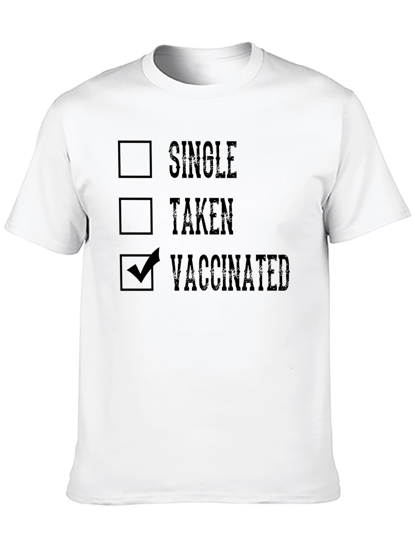 Black Vaccinated T-Shirt - Single Taken Vaccinated view 10