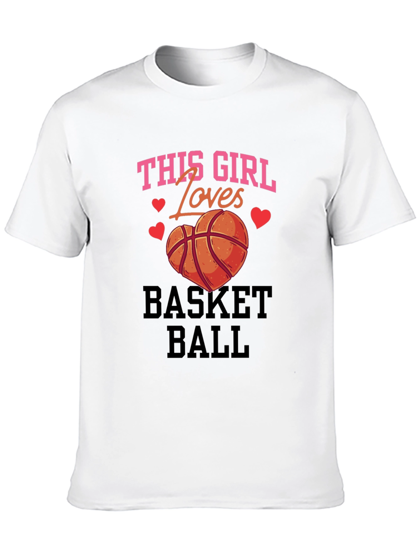 Black Basketball Lover Girl T-Shirt view 10