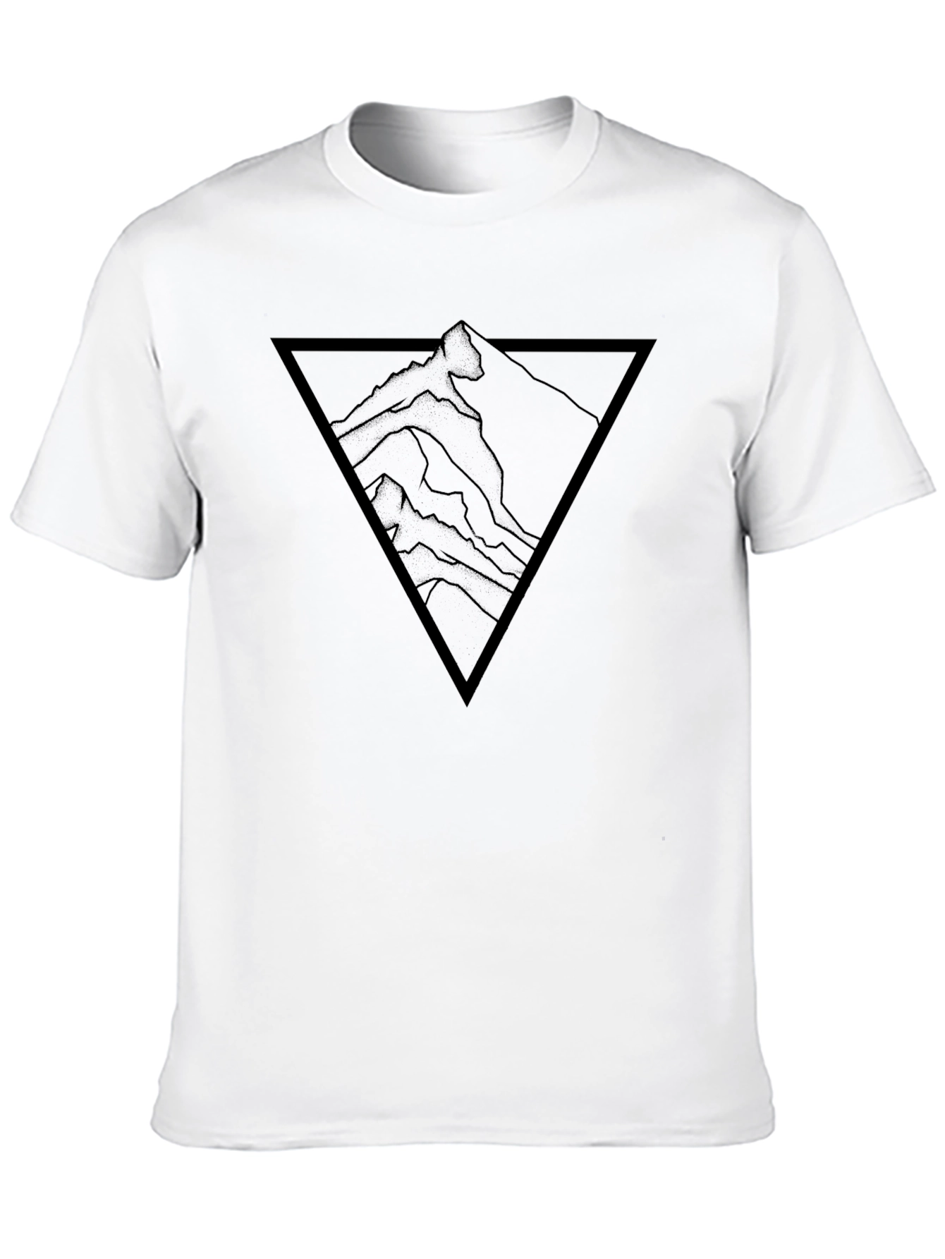 Mountain Triangle Graphic Tee - Modern Minimalist Design - 10