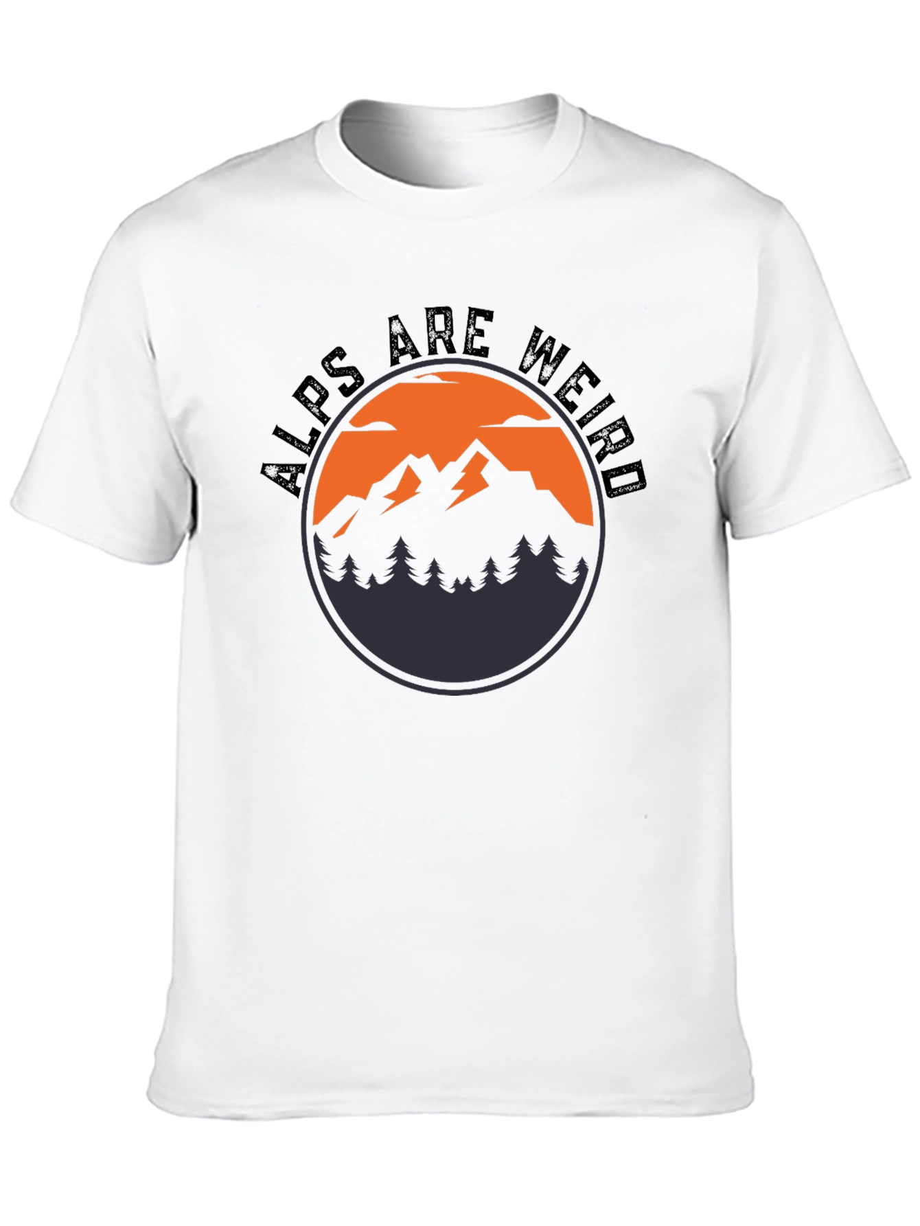 Black Alps Are Weird Graphic T-Shirt view 10