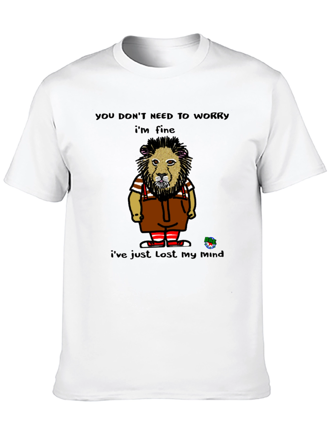 Black Funny Lion T-Shirt - Lost My Mind view 10