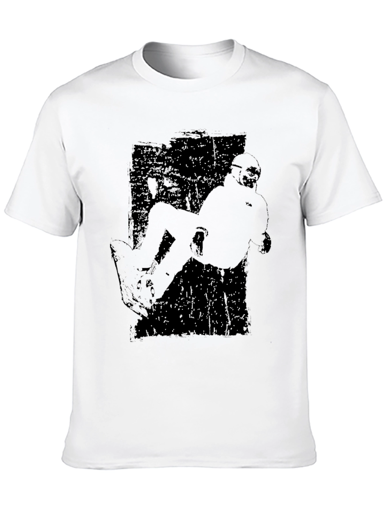 Black Distressed Snowboard Graphic Tee - Cool Black Shirt view 10