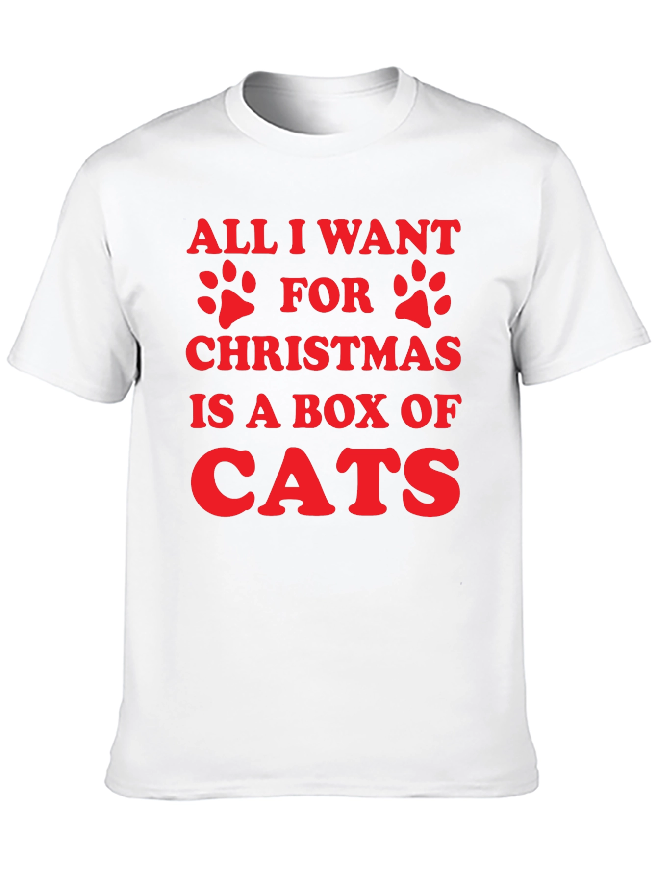 Black All I Want For Christmas is Cats Graphic Tee view 10