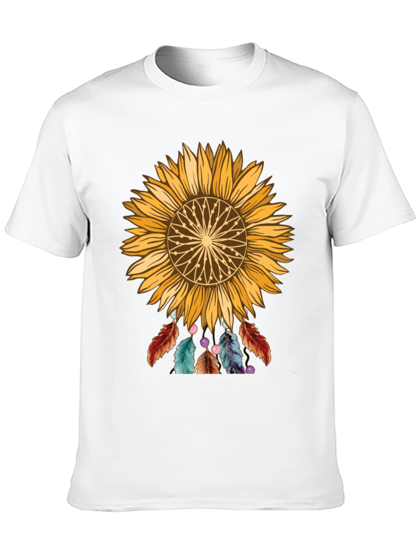 Black Sunflower Dreamcatcher Graphic Tee view 10