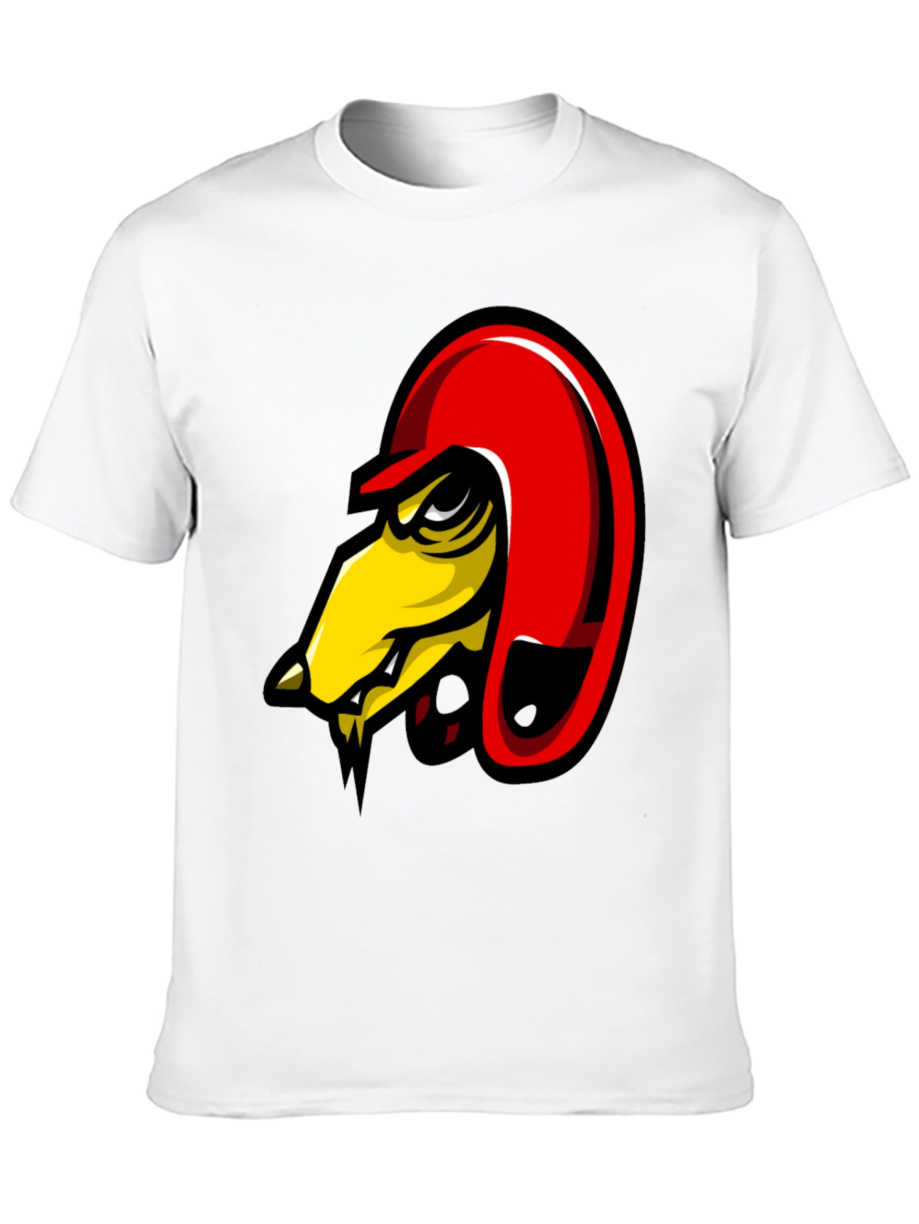 Black Men's Black Graphic Tee - Angry Bird Design view 10