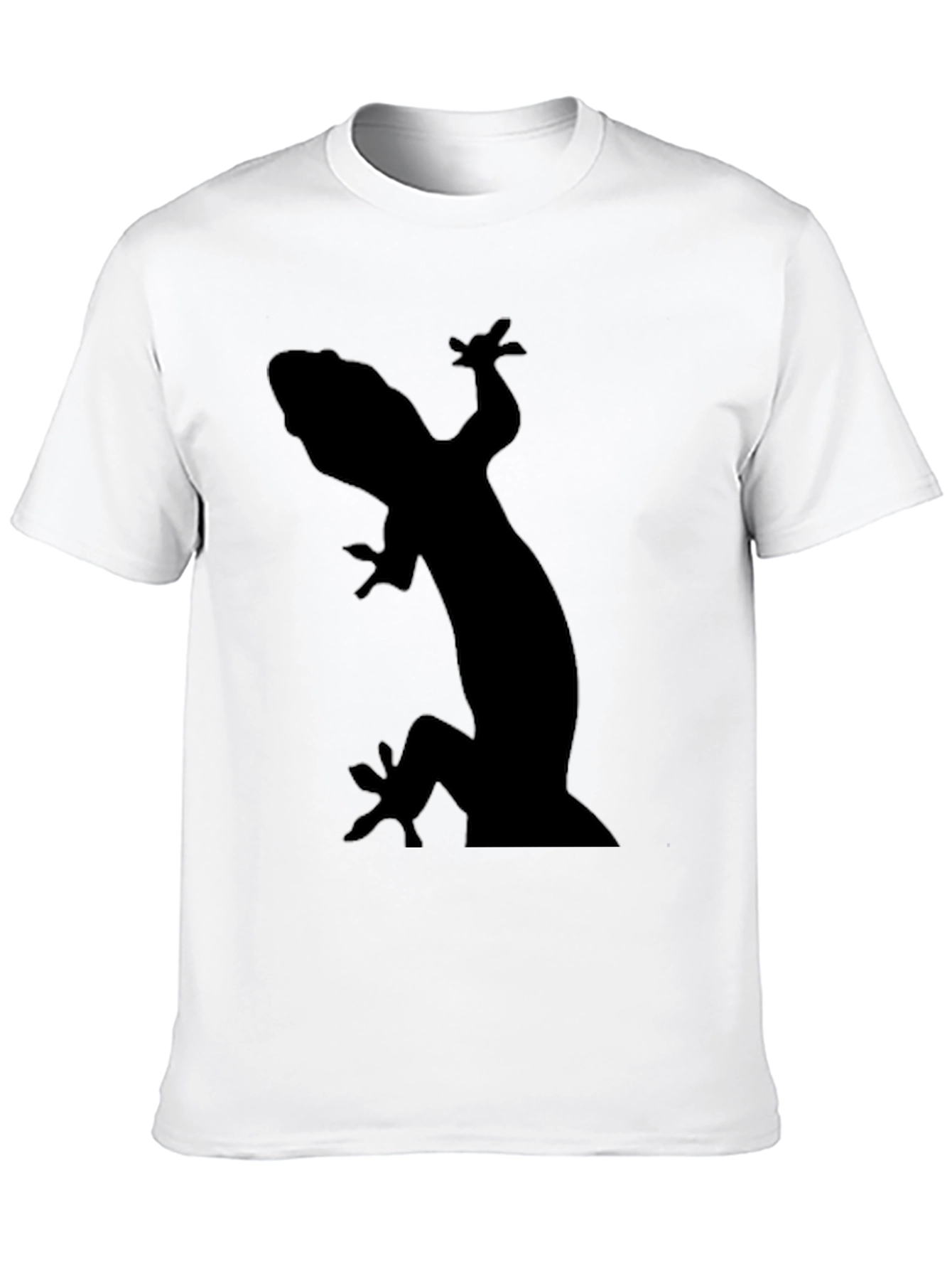 Black Cool Gecko Silhouette Graphic Tee - Black view 10