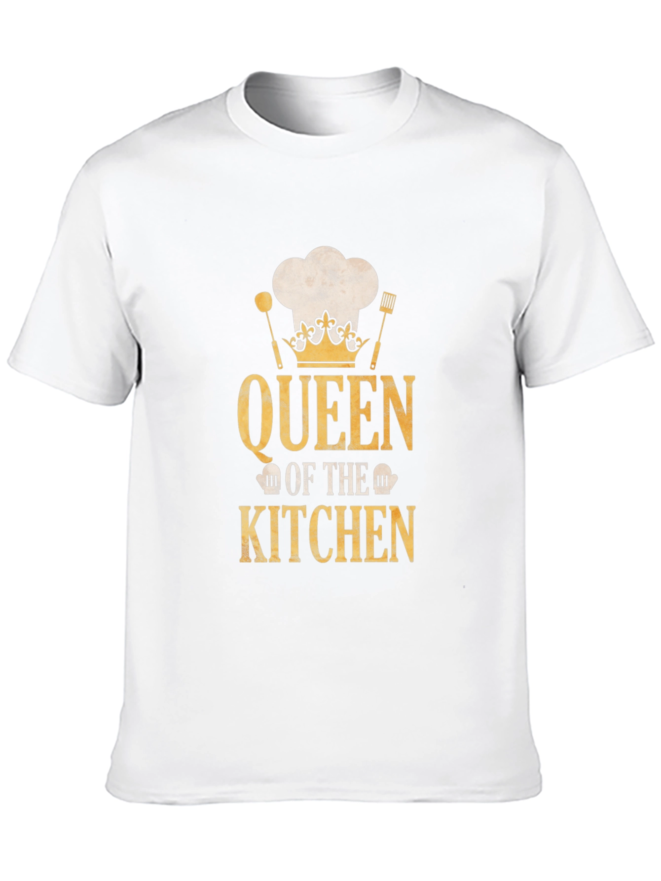 Black Queen of the Kitchen T-Shirt - Chef Hat Design view 10
