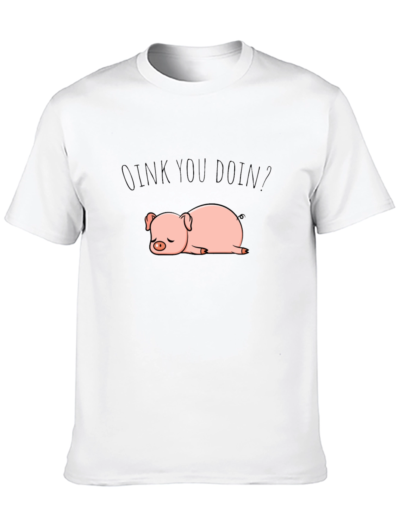 Black OINK YOU DOIN? Pig Graphic Tee - Relaxed Fit view 10