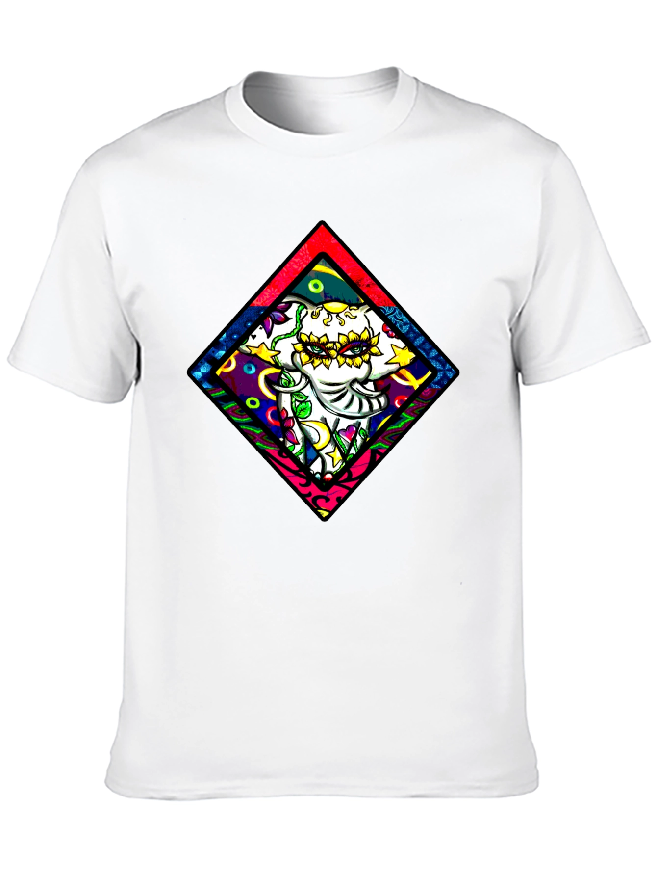 Black Elephant Diamond Graphic T-Shirt - Black view 10