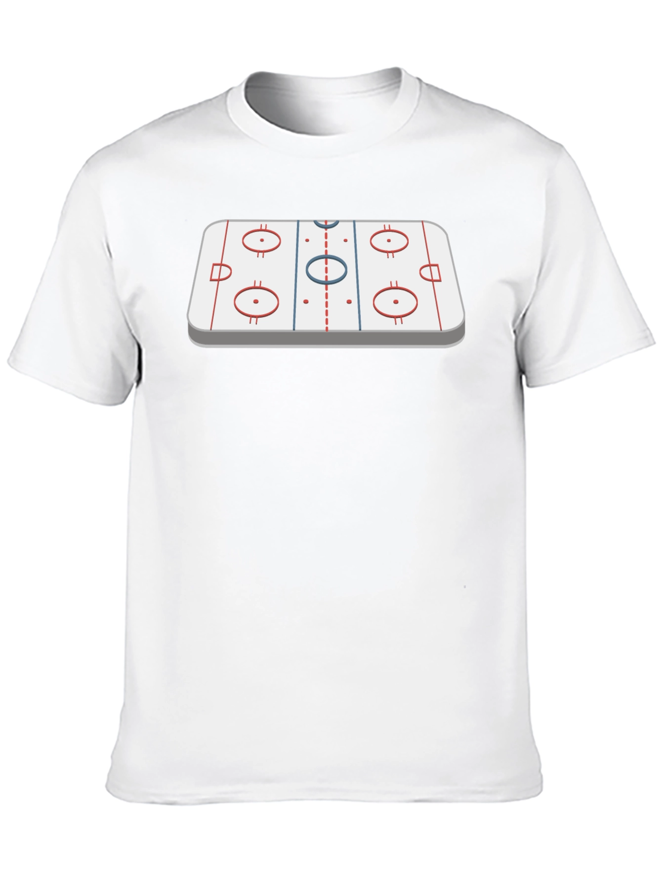 Black Hockey Rink Graphic Tee - Black Cotton T-Shirt view 10