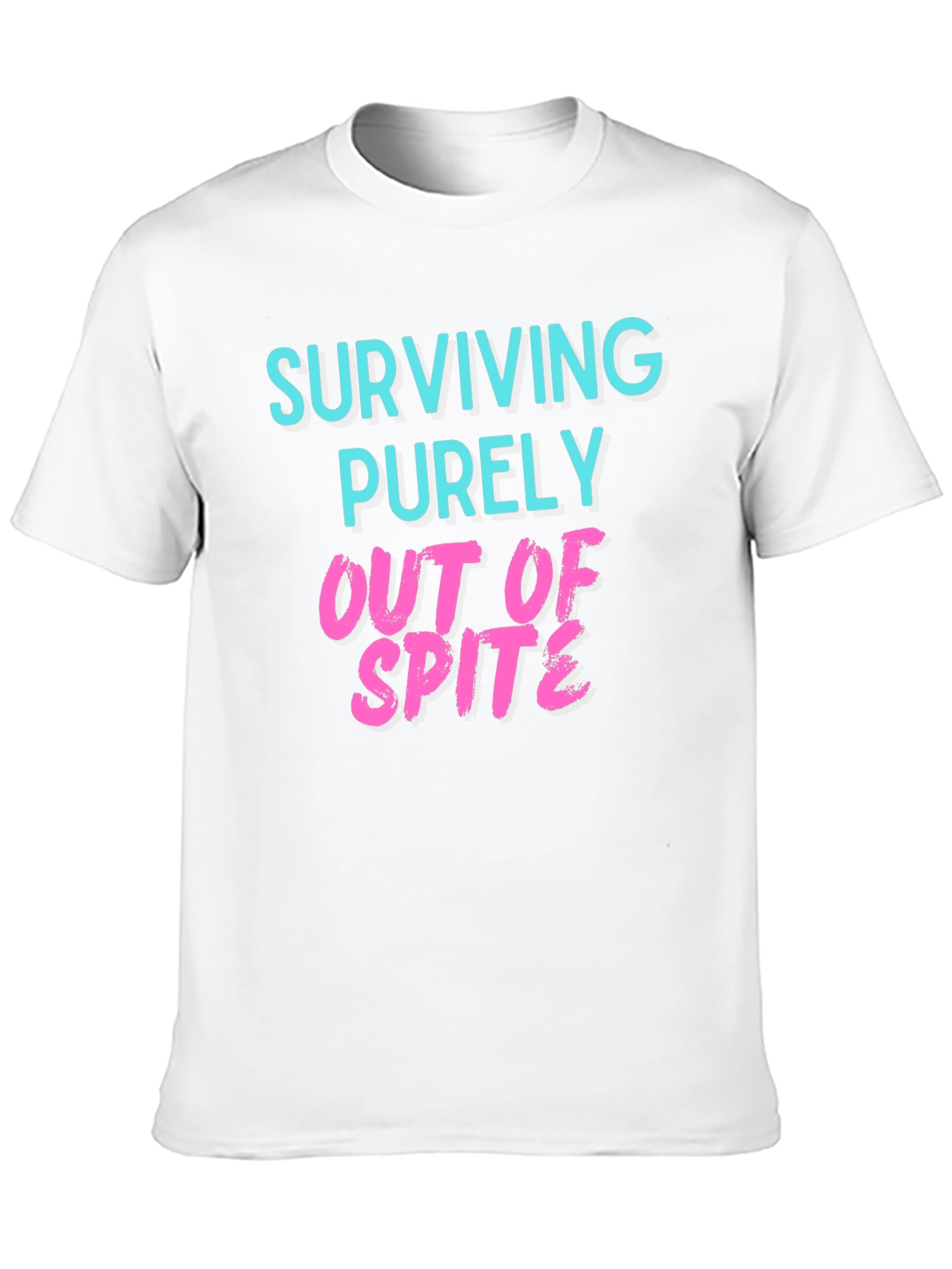 Black Surviving Out of Spite Graphic Tee - Black view 10