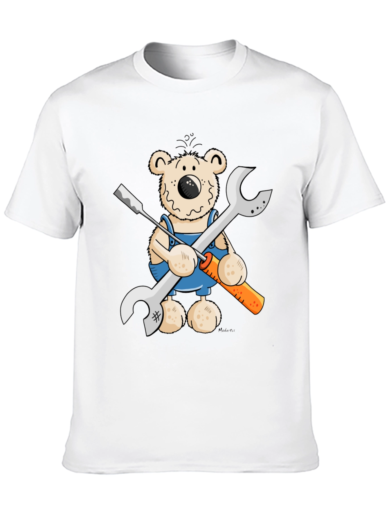 Black Mechanic Bear Graphic T-Shirt view 10