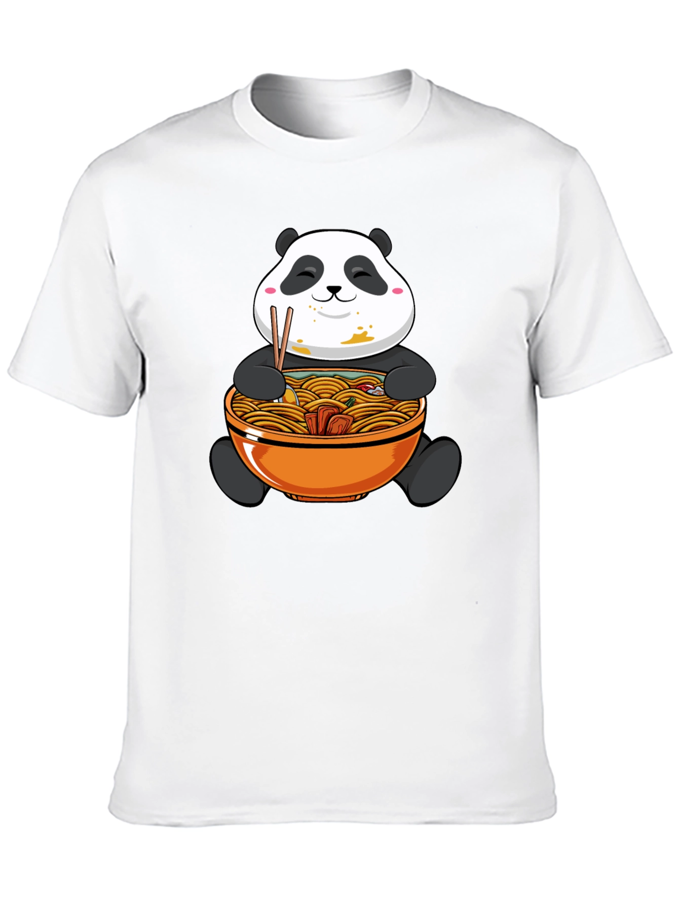 Black Panda Ramen Graphic Tee - Black Cotton Comfort view 10