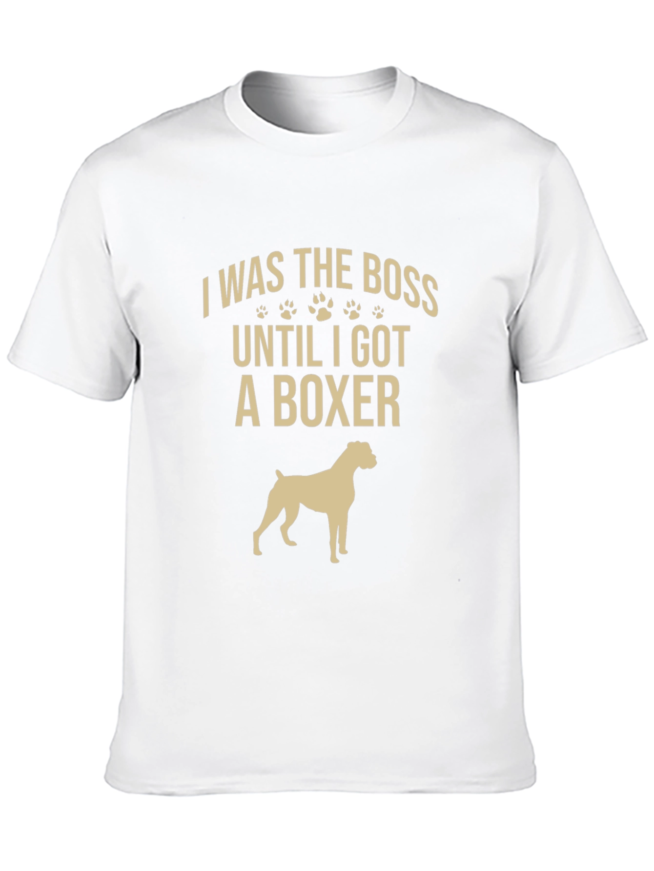 Black I Was The Boss Boxer Dog Black T-Shirt view 10