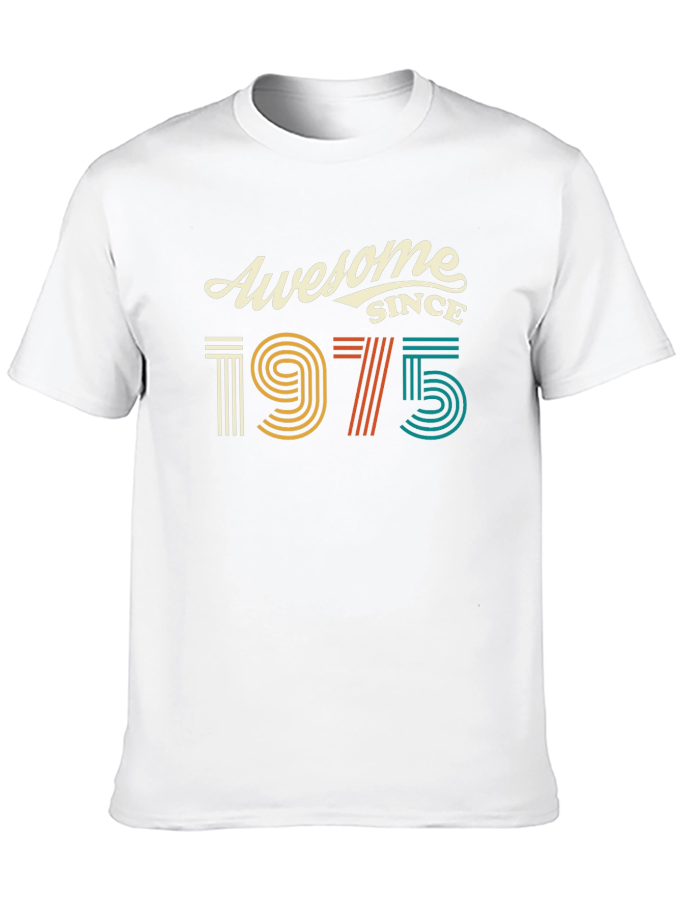 Black Awesome Since 1975 Birthday T-Shirt view 10