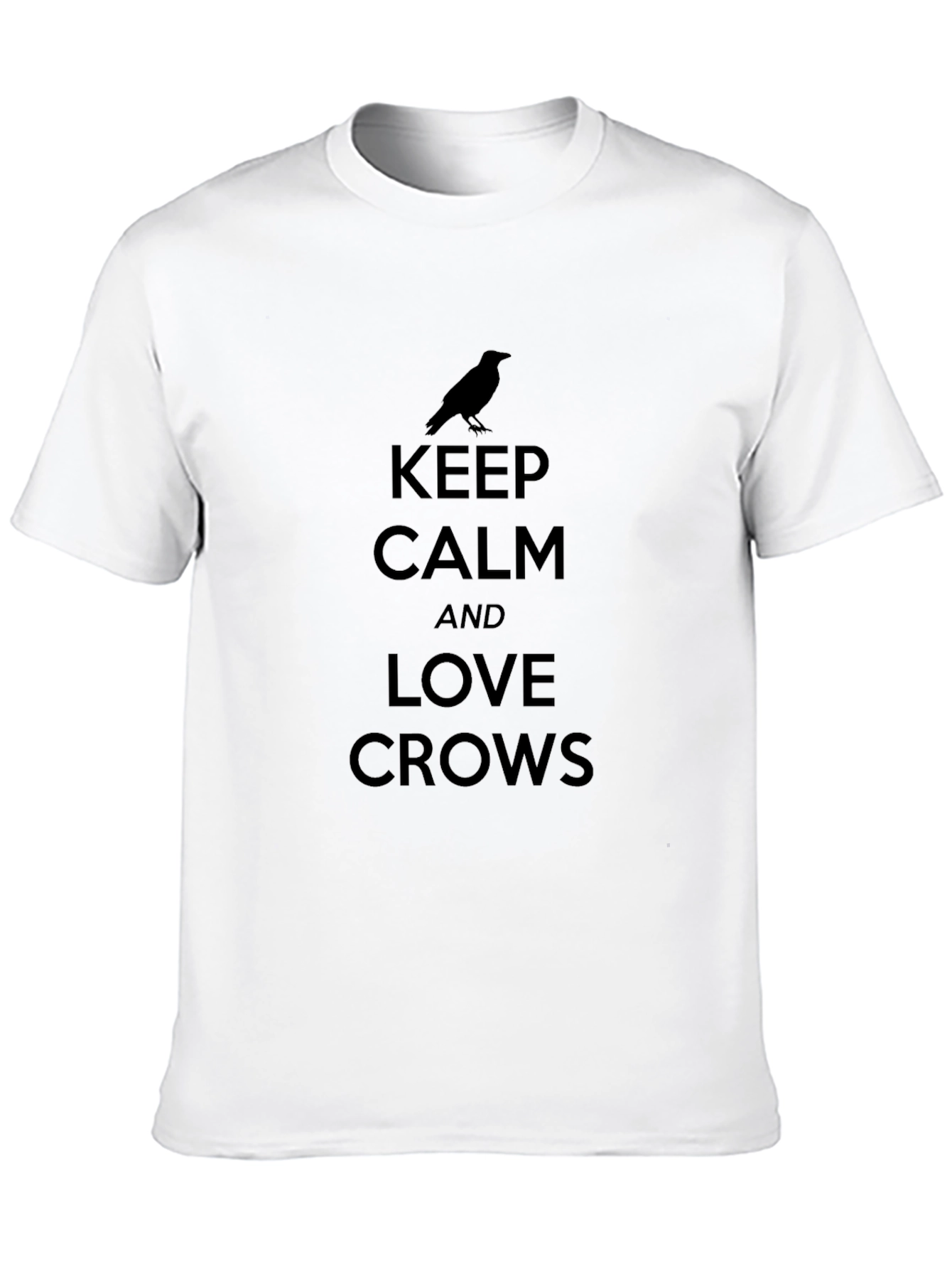 Black Keep Calm & Love Crows T-Shirt - Black view 10
