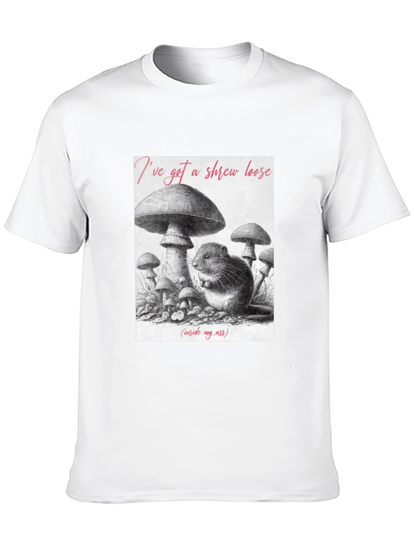 Black Shrew Loose Graphic T-Shirt - Funny Novelty Tee view 10