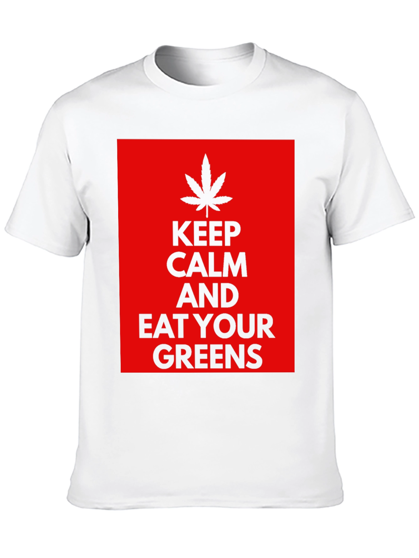 Black Keep Calm Eat Your Greens T-Shirt view 10