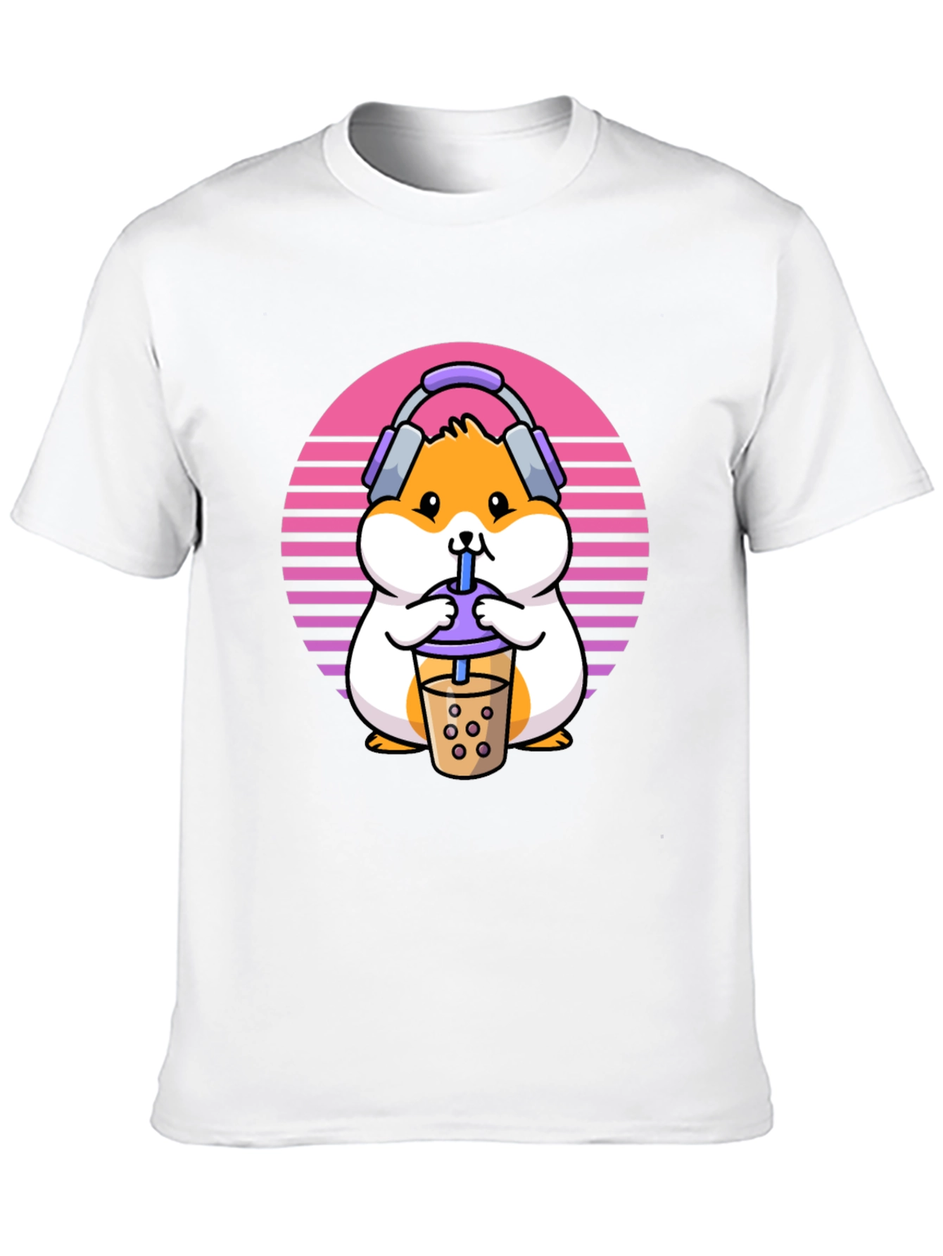Black Hamster Bubble Tea T-Shirt - Cute Kawaii Design view 10