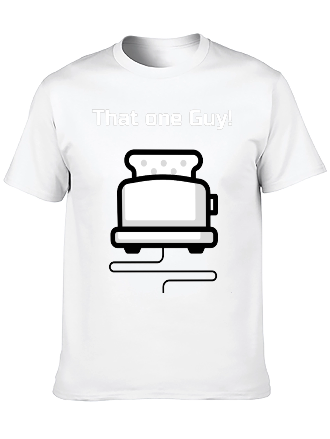 Black That One Guy Toaster Graphic Black T-Shirt view 10