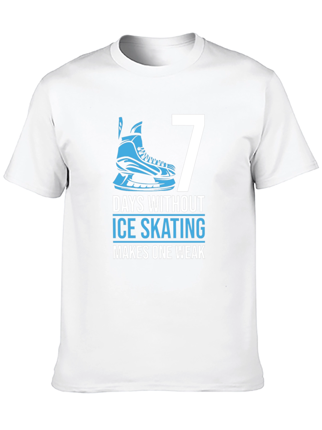 Black 7 Days Without Ice Skating T-Shirt view 10