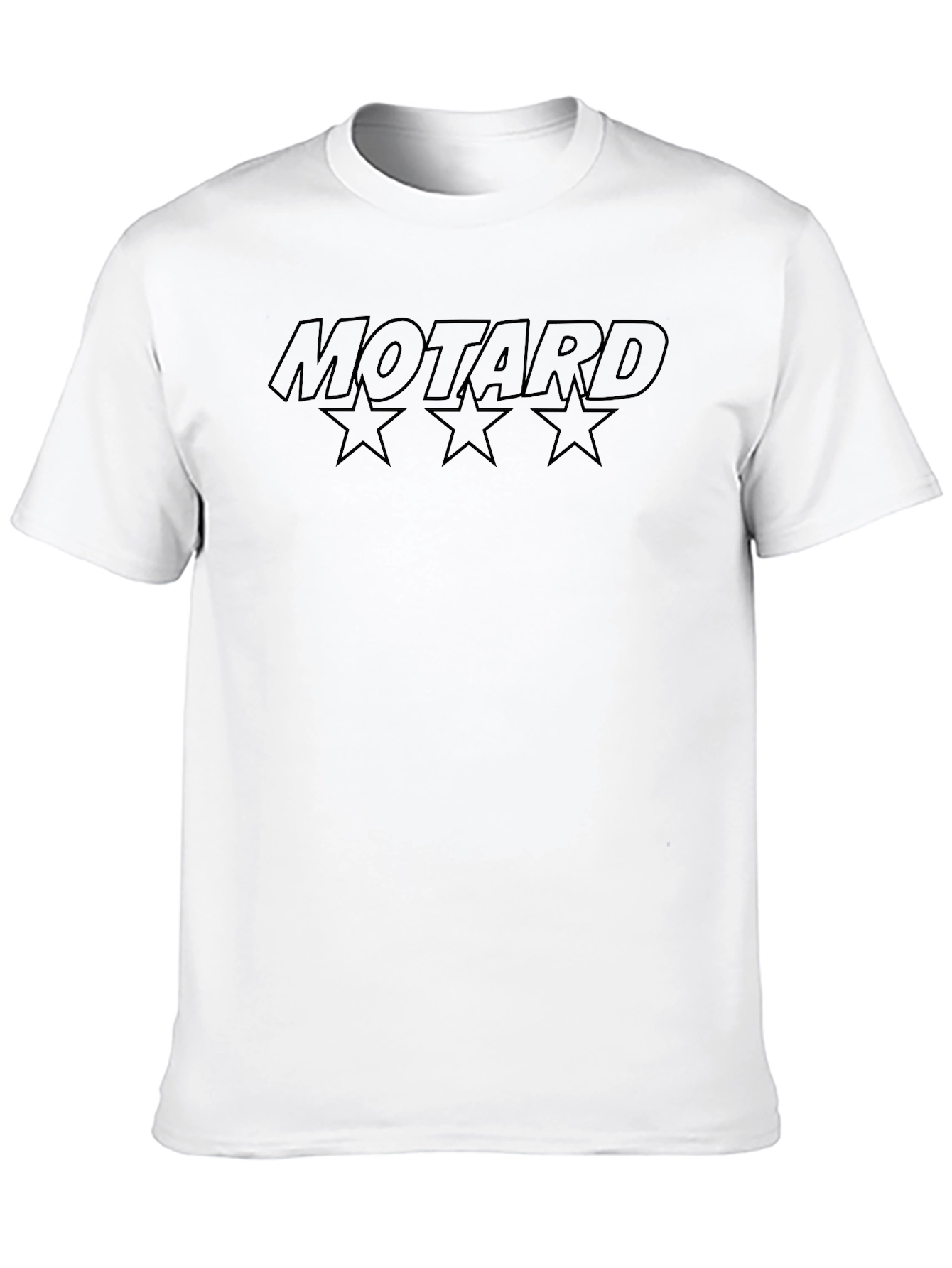 Black Motard Star Graphic T-Shirt - Black Crew Neck Tee view 10