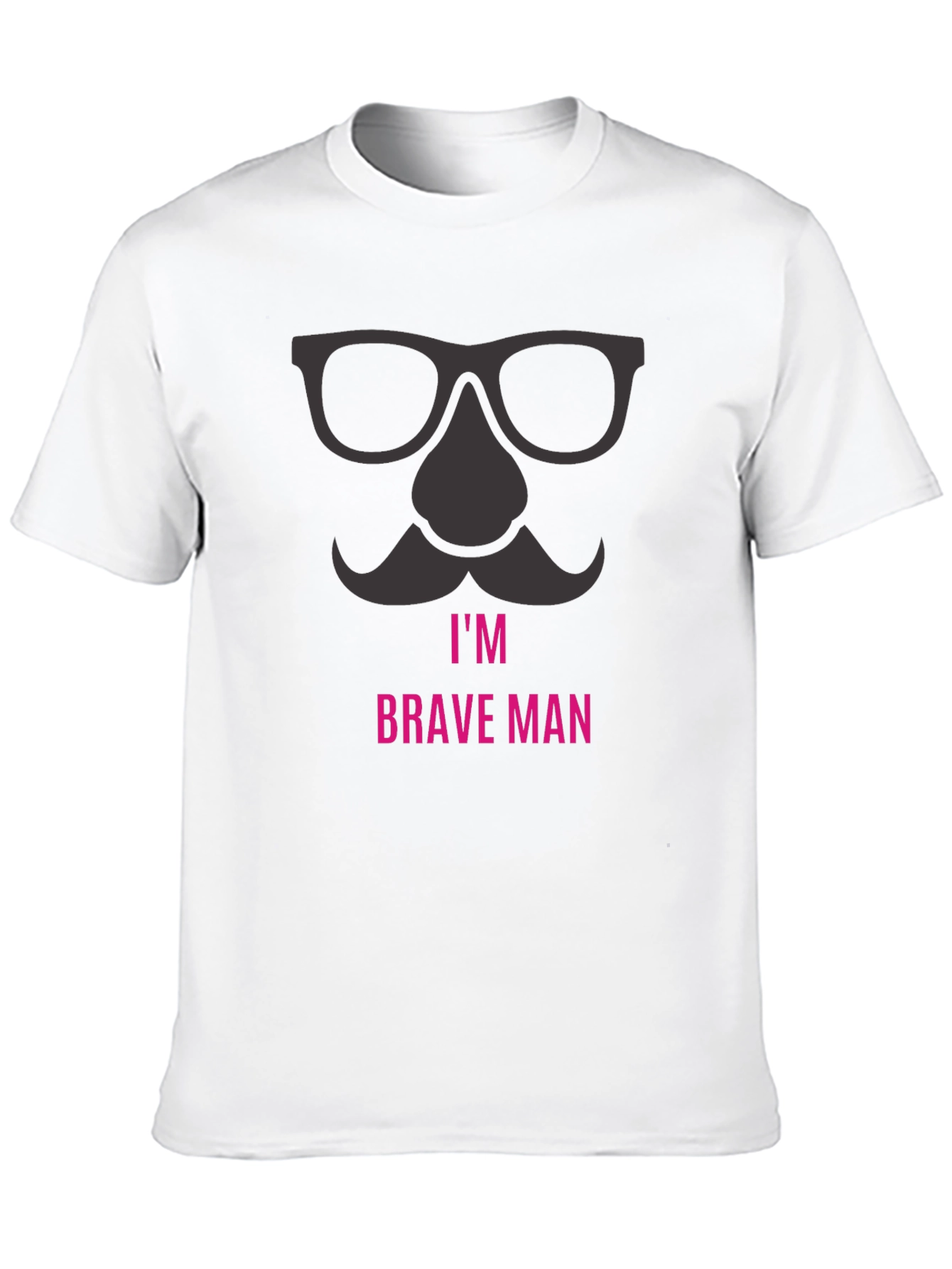 Black I'm Brave Man T-Shirt view 10