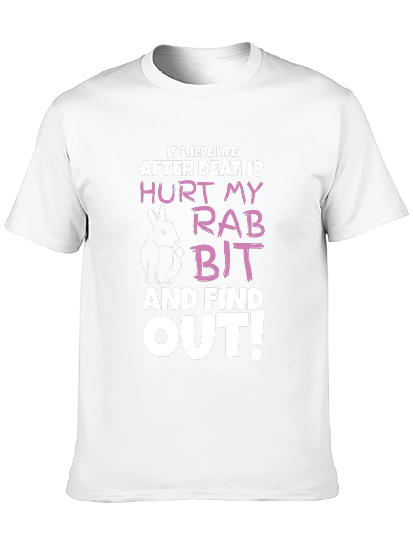 Black Hurt My Rabbit Funny Graphic T-Shirt view 10