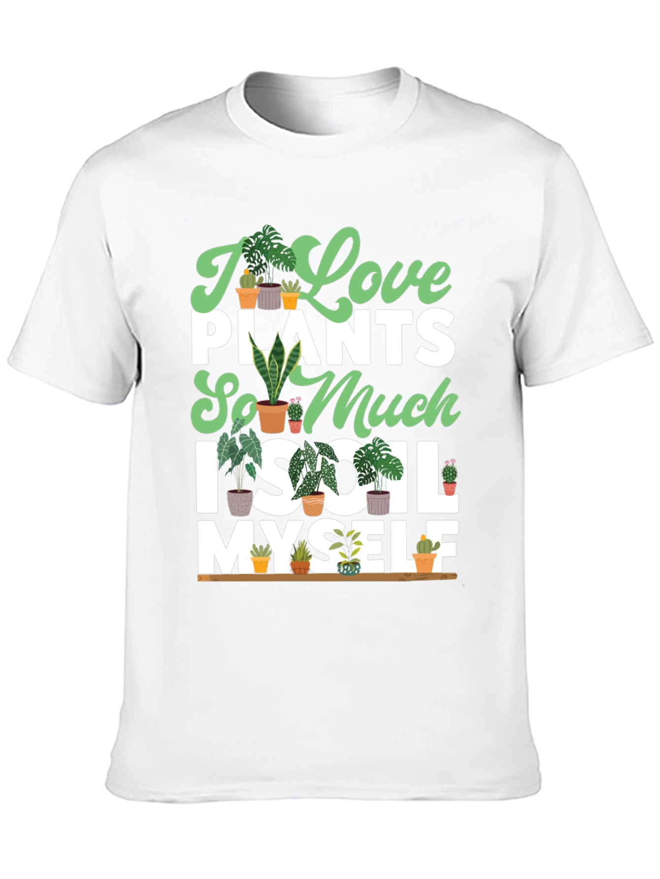 Black I Love Plants T-Shirt view 10