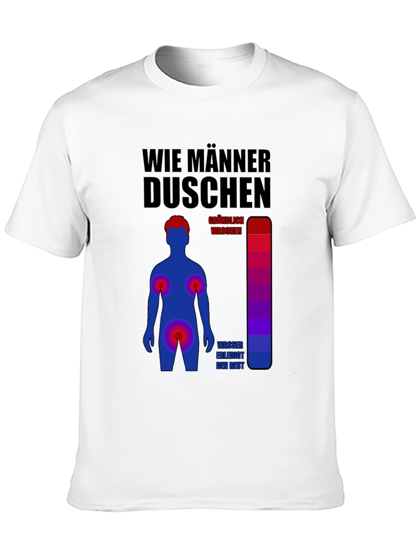 Black Funny 'How Men Shower' Graphic T-Shirt view 10