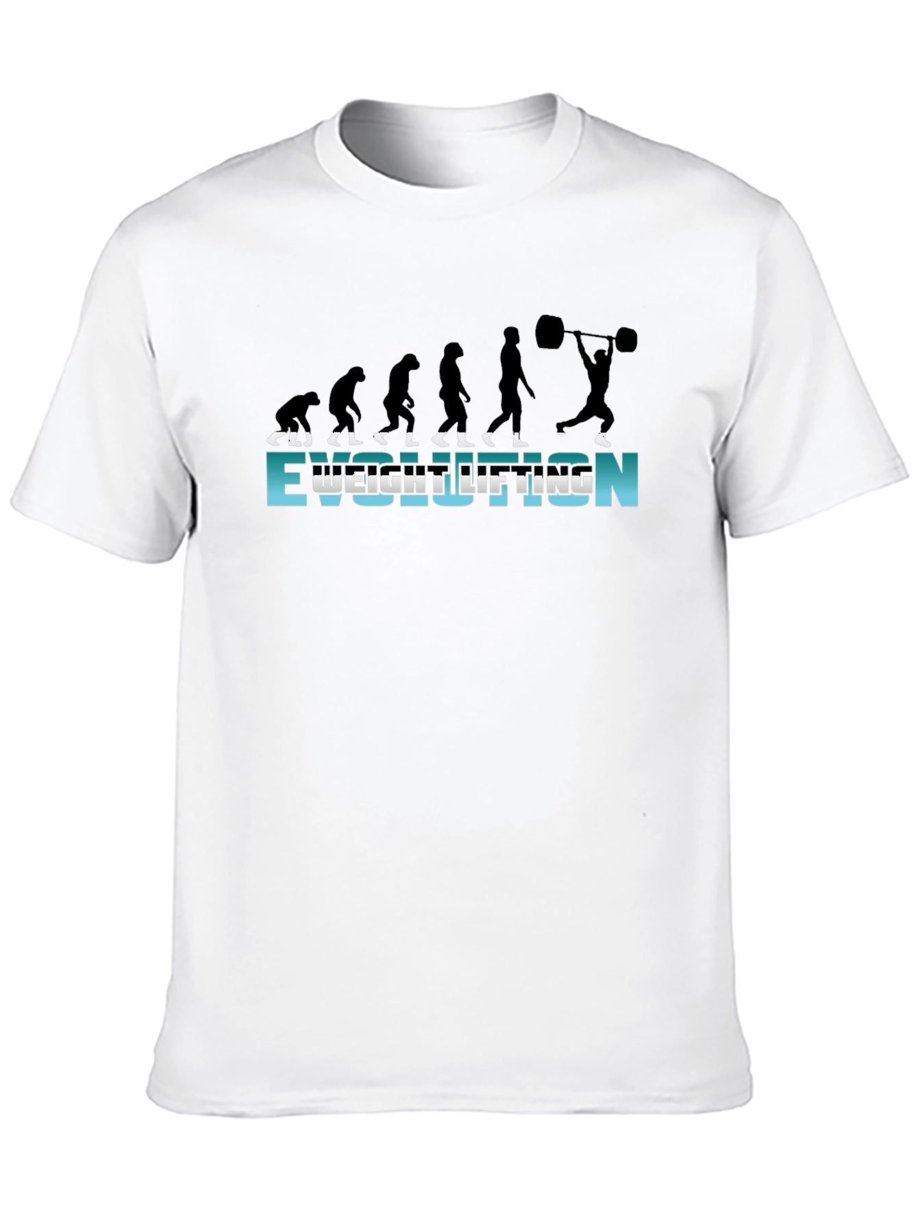 Black Weightlifting Evolution Graphic T-Shirt - Black view 10