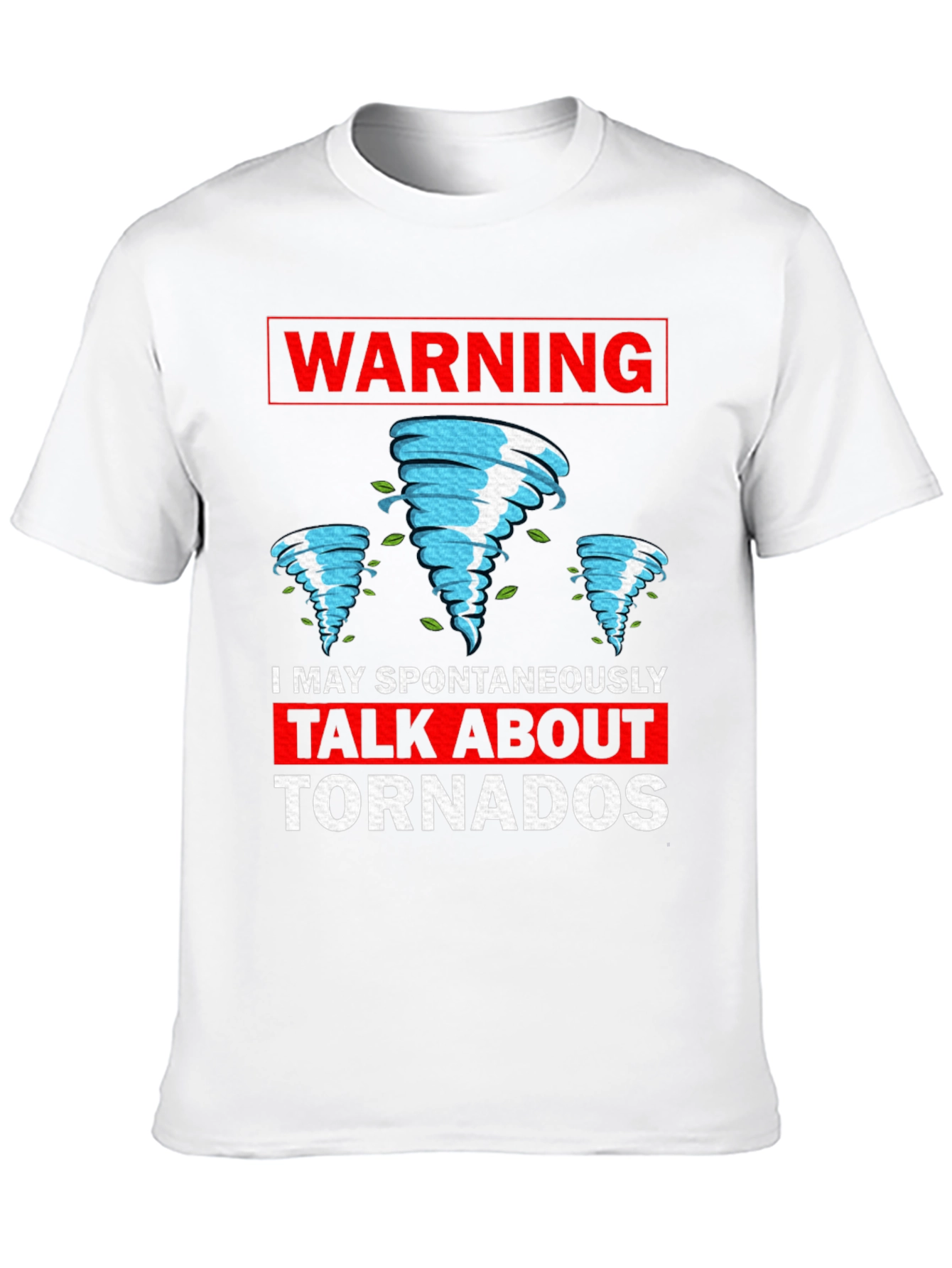 Black Warning Tornado T-Shirt - Funny Weather Tee view 10