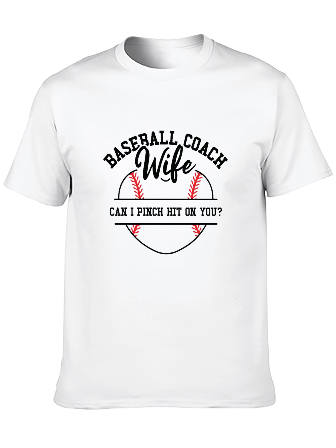Black Baseball Coach Wife T-Shirt Funny Graphic Tee view 10